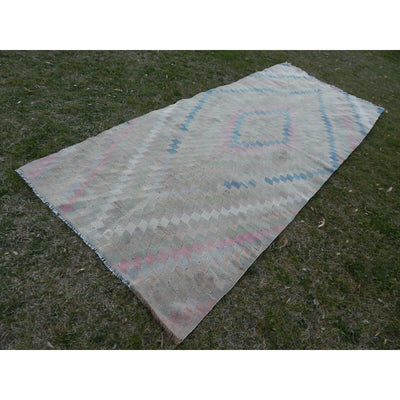 Long Anatolian Turkish Antalya Kilim Runner, Area Rug Runner Carpet 49''x118''