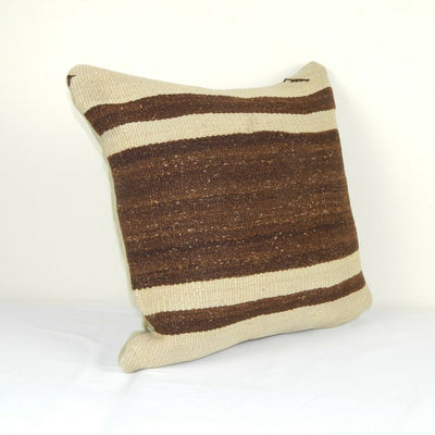 Vintage Turkish Hemp Rug Pillow 18" X 18"