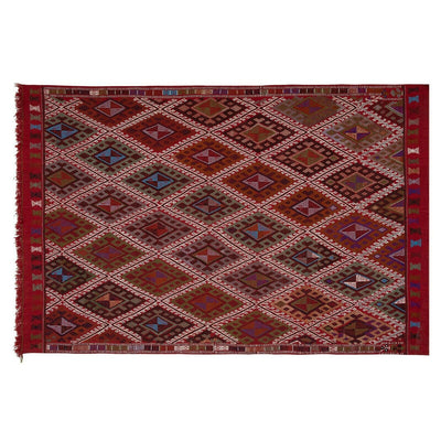 Masterwork Hand-Woven Rug Braided Oversize Turkish Kilim Rug 5'3" X 8'1"
