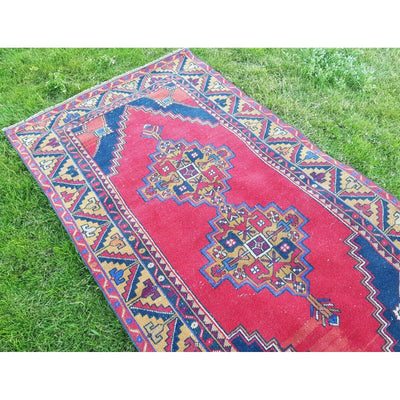 Oriental Turkish Oushak , Rug, Handknotted Wool 3'10" X 6'9"