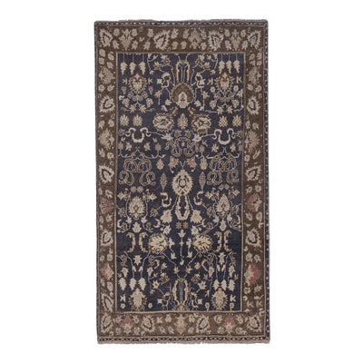 Handmade Floral Vintage Turkish Karapinar Rug 4'3''x7'2''