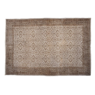 Mid Century Vintage Oushak Rug with All- Over Floral Patterns 6.7 x 10 Ft.