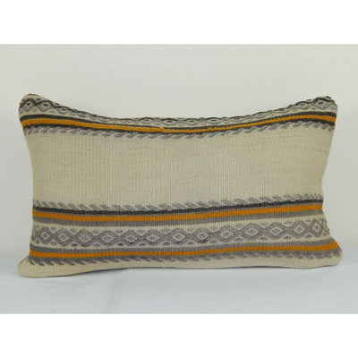 12" X 20" Turkish Kilim Pillow, Throw Pillow, Turkey Pillow, Boho Couch Pillow
