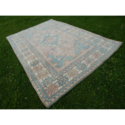 Vintage Oversize Hand Knotted Turkish Rug - Palace Oushak Carpet