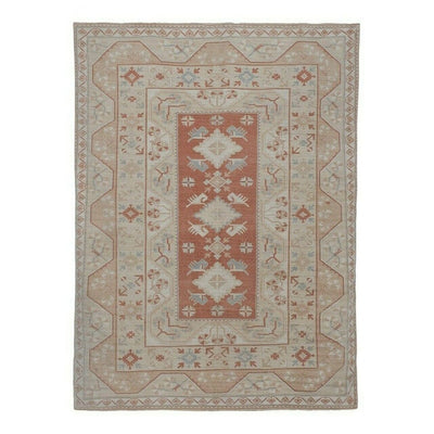 Vintage Turkish Rug from Milas, Traditional Beige Rugs 6'6'' x 8'7''