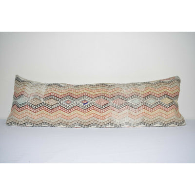 12" x 38" Bohemian Bedding Wool Kilim Pillow Cover Handmade Hippie Bed Pillow