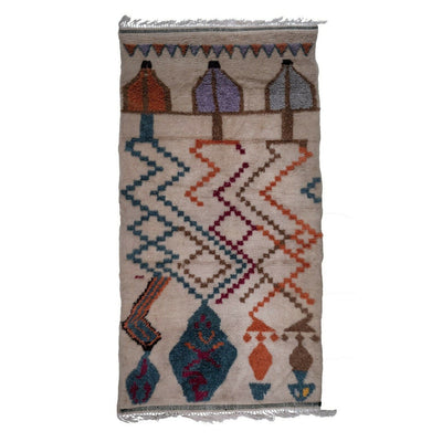 Vintage Moroccan Tulu Rug - Large Art Deco Berber Rug 4'12'' X 9'10''