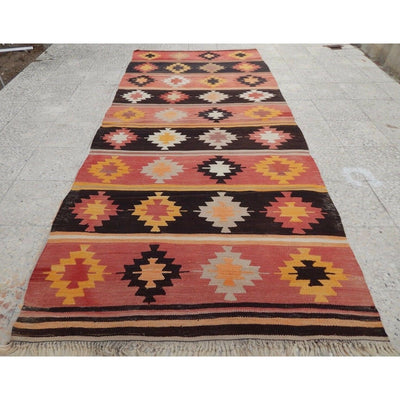 Entry Way Foyer Kilim Rug Front Door Turkish Runner Decorating Idea 4.2X9.4 FT