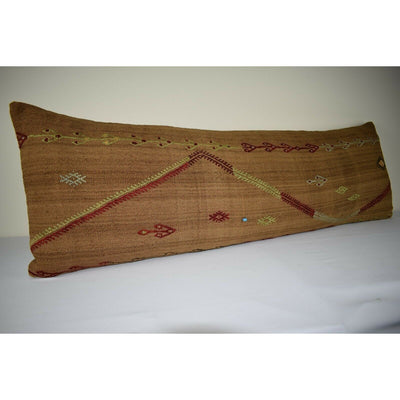 16'' X 47'' Queen Boho Woven Bedding Kilim Pillow Cover, King Long Bed Cushion
