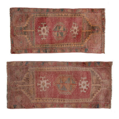 Traditional Handwoven Oushak Yastik Door Mat 1'7" x 3'6"