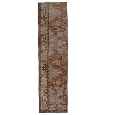 Distressed Turkish Oushak Runner Rug - Designer Carpet 2' X 7'10"