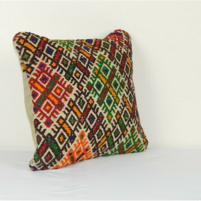 Small Turkish Kilim Pillow Cover 12" X 12"