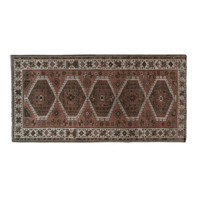 Kurdish Hand-Knotted Distressed Tribal Runner 4'4'' X 8'7''
