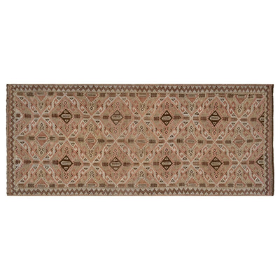 Turkish Jajim Runner Hand Woven Wool Nomad Runner 4'7" X 10'6"