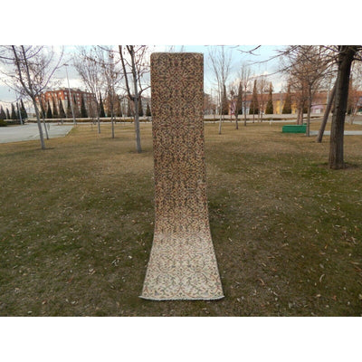 Vintage Anatolian Turkish Oushak Rug Runner, Hand Knotted Floral  124 x 25 inch