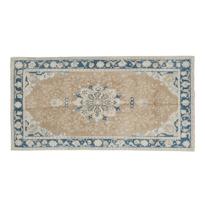Unique Pattern Turkish Oushak Rug, Pale Overdyed Boho Carpet 4'6" X 8'6"