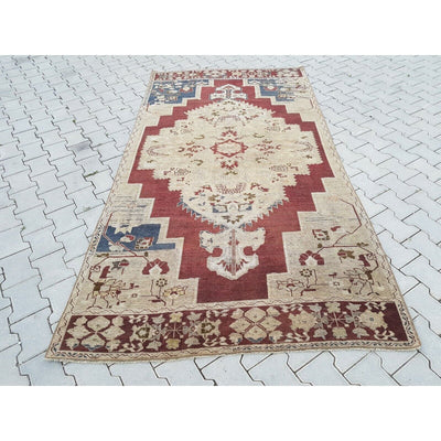 Vintage Central Anatolian Taspinar Wool Turkish Area Rug 4'7" X 8'11"