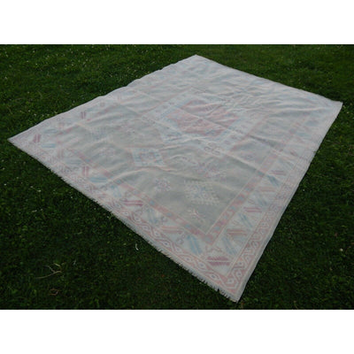 Distressed Oversize Turkish Kars Oushak Rug - 6'10'' x 8'9''