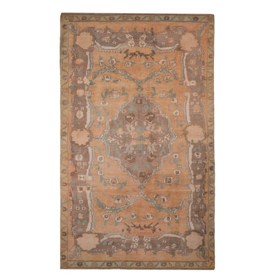 Vintage Unique Anatolian Nomad Area Rug 4.7x7.5 Tribal Hand-Made Oriental Carpet