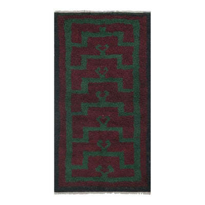 Mid Century Modern Tulu Turkish Tulu Rug with Tribal Pattern 3'11'' x 6'10''