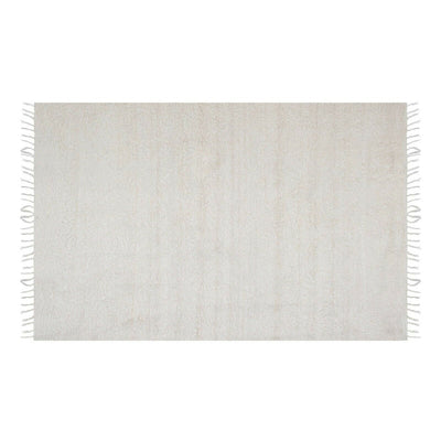 1970s Vintage White Siirt Kilim Blanket Rug 4'2" X 6'2"