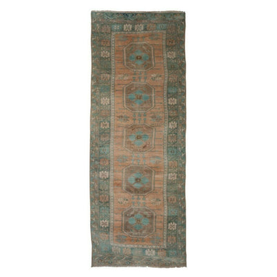 Distressed Pastel Turkish Karapinar Runner - Hallway Carpet 4'12" X 13'2"