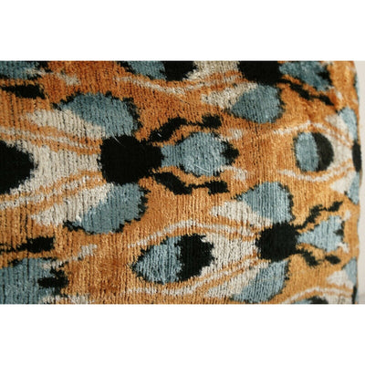 Bronze Silk Ikat Velvet Pillow Cover - Butterfly or HouseflyIkat Lumbar