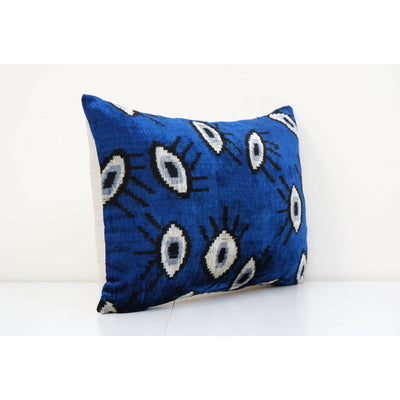Ikat Eye Blue Pillow Pillow Cover
