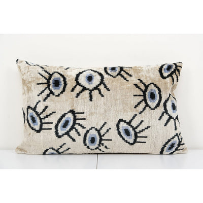 Ikat Eye Beige Pillow Cover