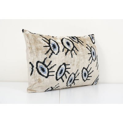 Ikat Eye Beige Pillow Cover