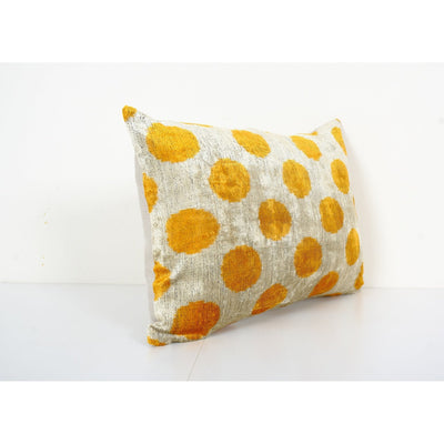 Silk Ikat Velvet Lumbar Pillow Cover - Ethnic Decorative pillow