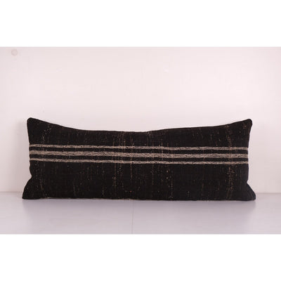 Neutral Goat Hair Turkish Kilim Pillowcases Made from an Anatolian Vintage Cover, Mid-20th Century 20''  x 50''