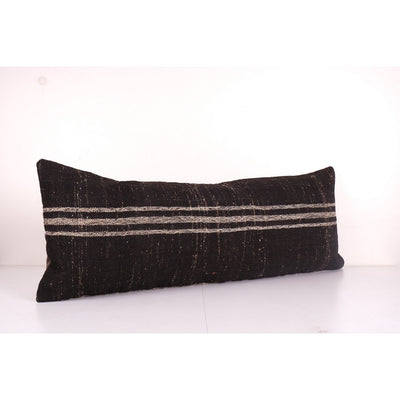 Neutral Goat Hair Turkish Kilim Pillowcases Made from an Anatolian Vintage Cover, Mid-20th Century 20''  x 50''