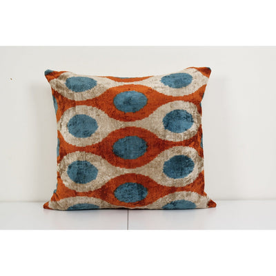 Ikat Velvet Pillow, Ikat Cushion