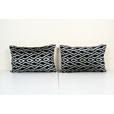 Matching Ikat Velvet Pillow Cover, Set of Two