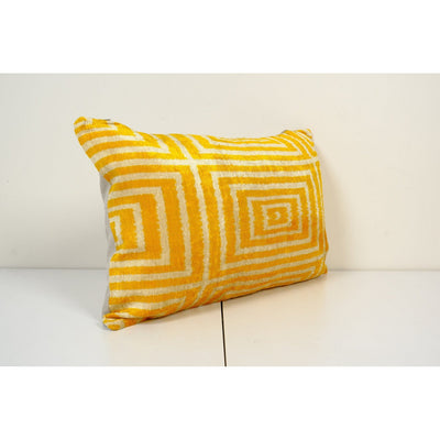 16" x 24" Christmas Day Gift Pillow, Silk Ikat Velvet Pillow