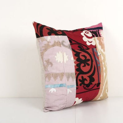 Vintage Patchwork Kilim Pillow Cover, Ethnic Tribal Cushion Cover, Home Decor 18'' x 19''